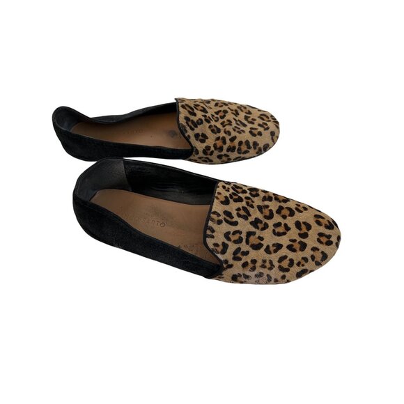 Franco Sarto Cheetah Print & Black Suede Moccasin Flats - Picture 5 of 5